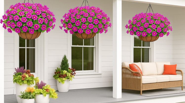 Artificial Hanging Flowers for Outdoors to Brighten Up Your Patio