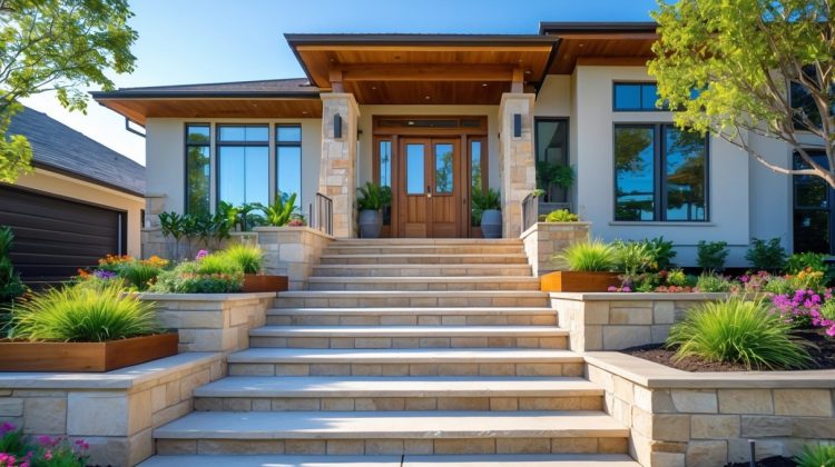Outdoor Stairs to House Entrance Ideas to Boost Your Curb Appeal