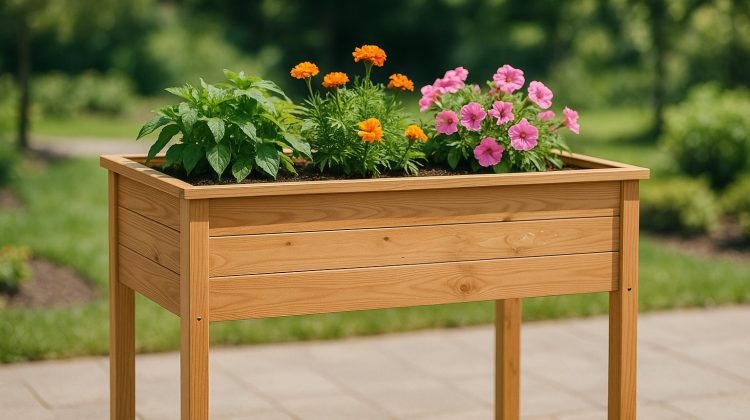 Raised Planter Box with Legs for Easy Gardening and Stylish Yard Updates