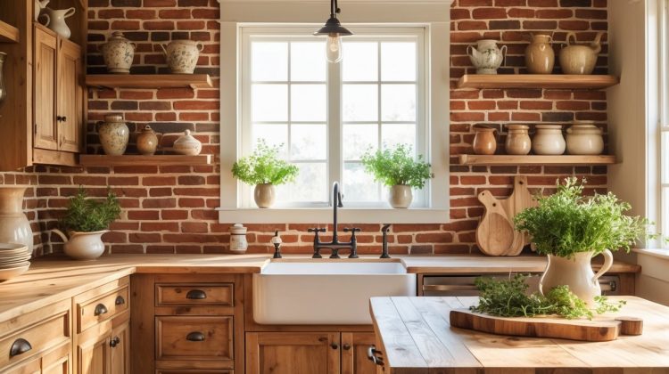 Farmhouse Kitchen Brick Backsplash Ideas to Warm Up Your Home