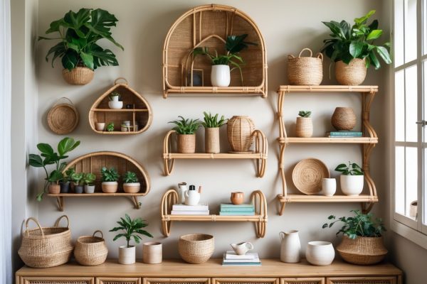 Rattan Shelf Ideas for Cozy and Stylish Home Decor