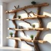 Unique Tree Branch Shelves Ideas
