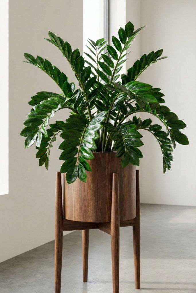 2. The ZZ Plant (Zamioculcas zamiifolia)