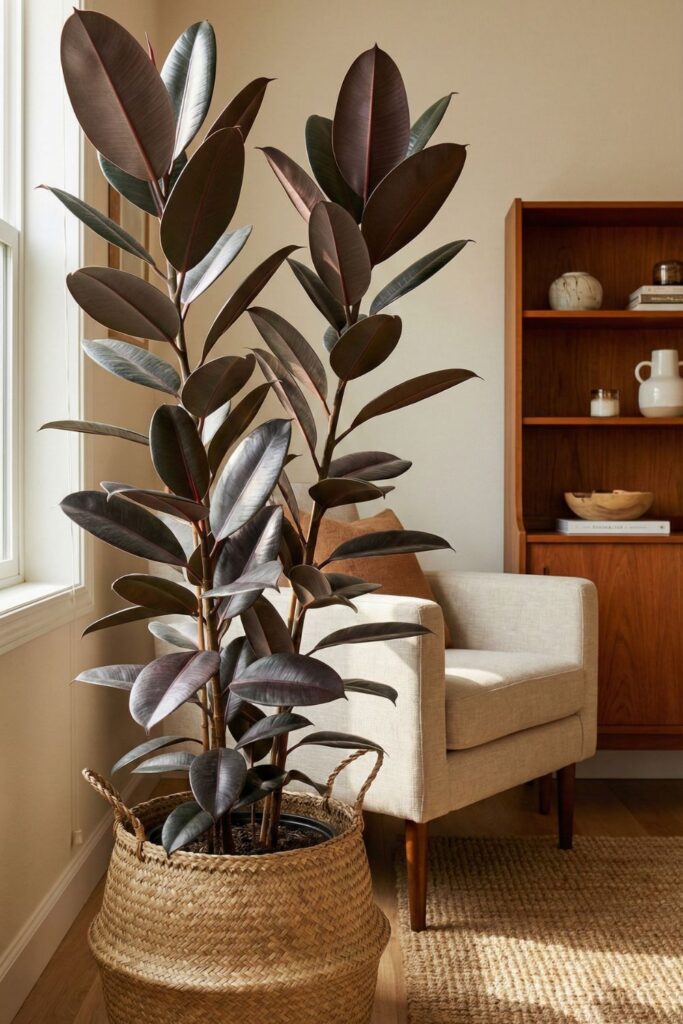 8. Rubber Plant (Ficus elastica)