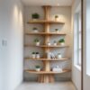 Corner Tree Floating Shelf Ideas
