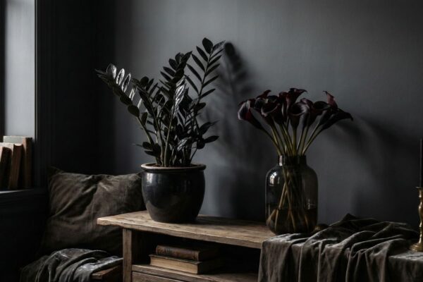 Dark Flowers and Plants